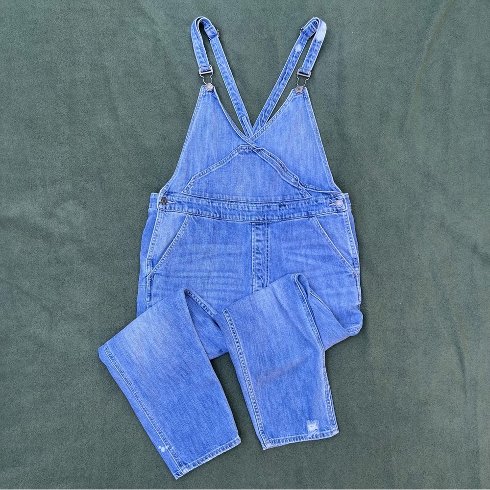 V-Neck Denim Overalls